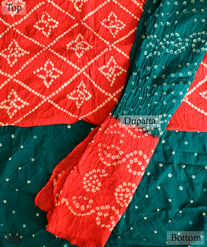 BANDHANI COTTON SUIT PIECE