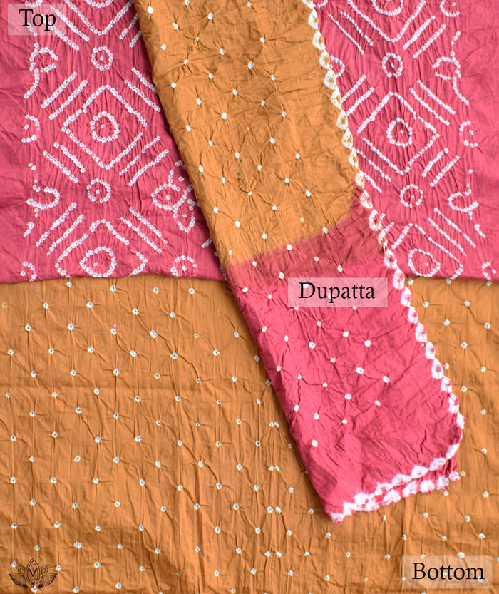 BANDHANI COTTON SUIT PIECE