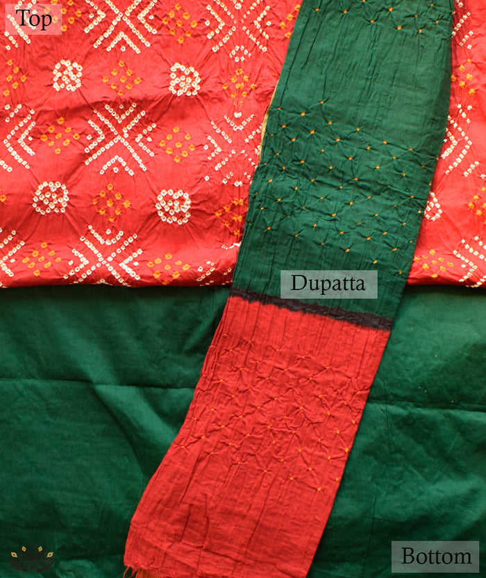 BANDHANI COTTON SUIT PIECE