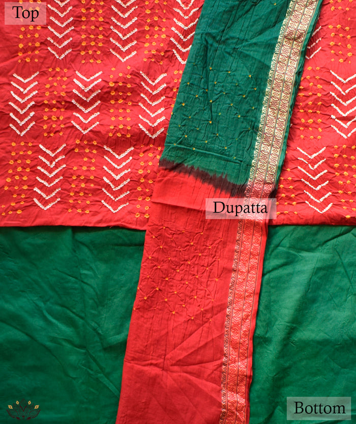BANDHANI COTTON SUIT PIECE