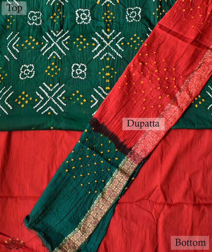 BANDHANI COTTON SUIT PIECE