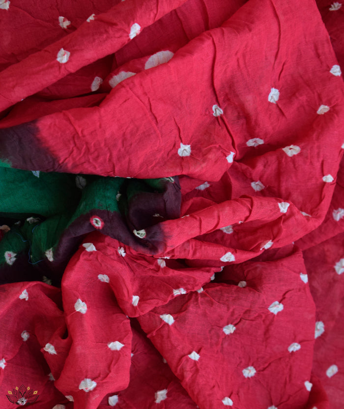 BANDHANI COTTON SUIT PIECE
