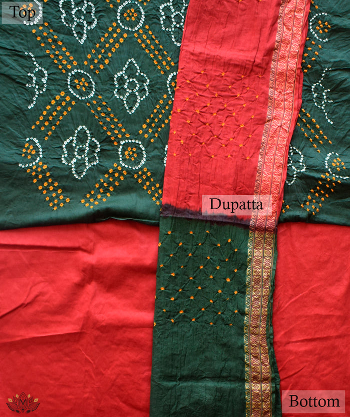 BANDHANI COTTON SUIT PIECE