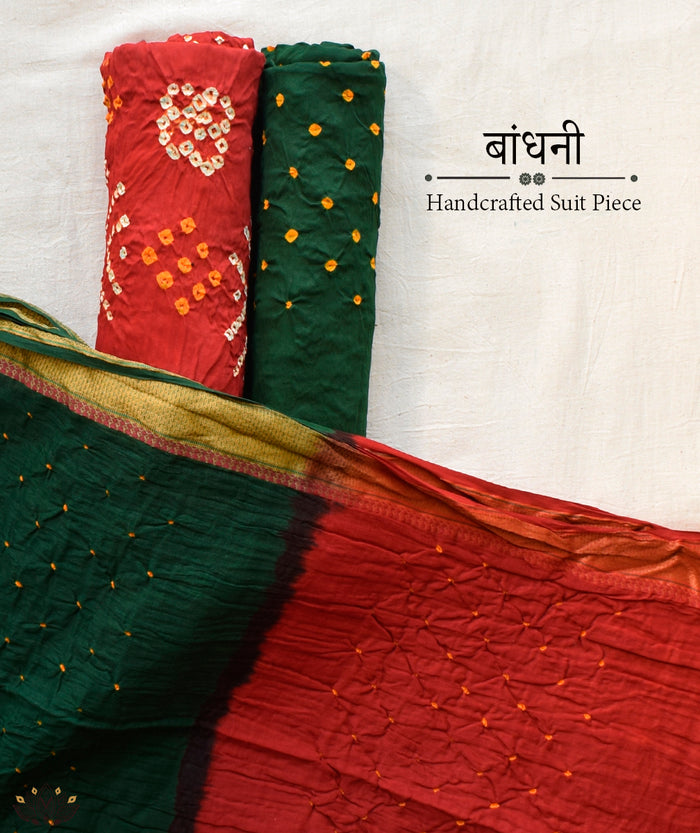 BANDHANI COTTON SUIT PIECE
