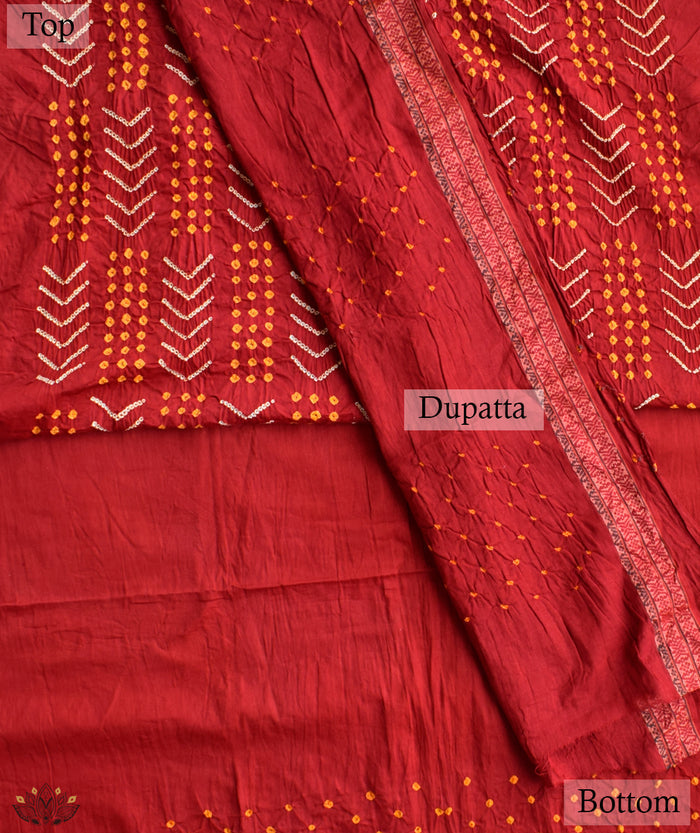 BANDHANI COTTON SUIT PIECE