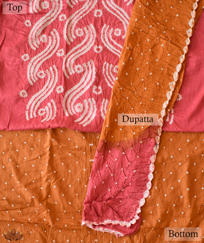 BANDHANI COTTON SUIT PIECE