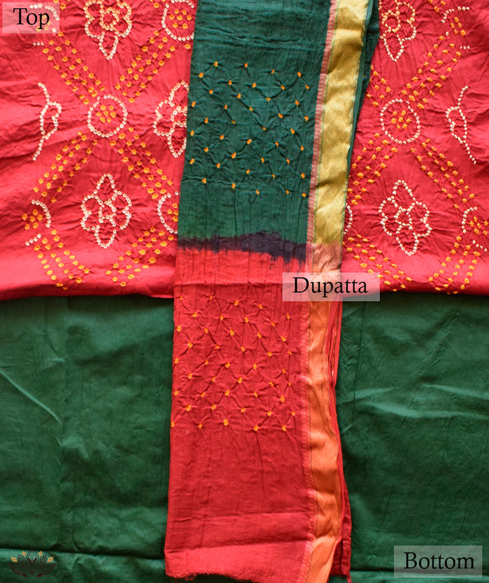 BANDHANI COTTON SUIT PIECE