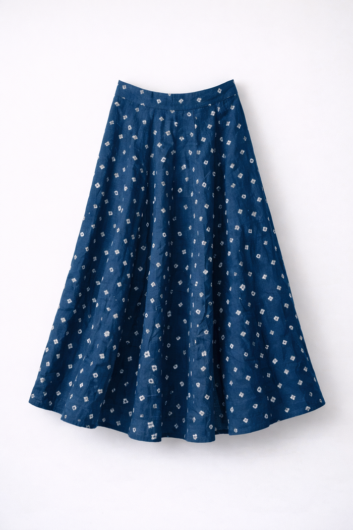 Bandhini Cotton Kali Skirt