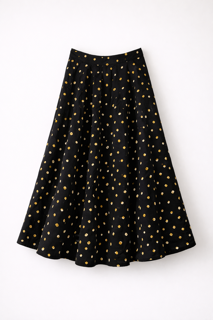 Bandhini Cotton Kali Skirt