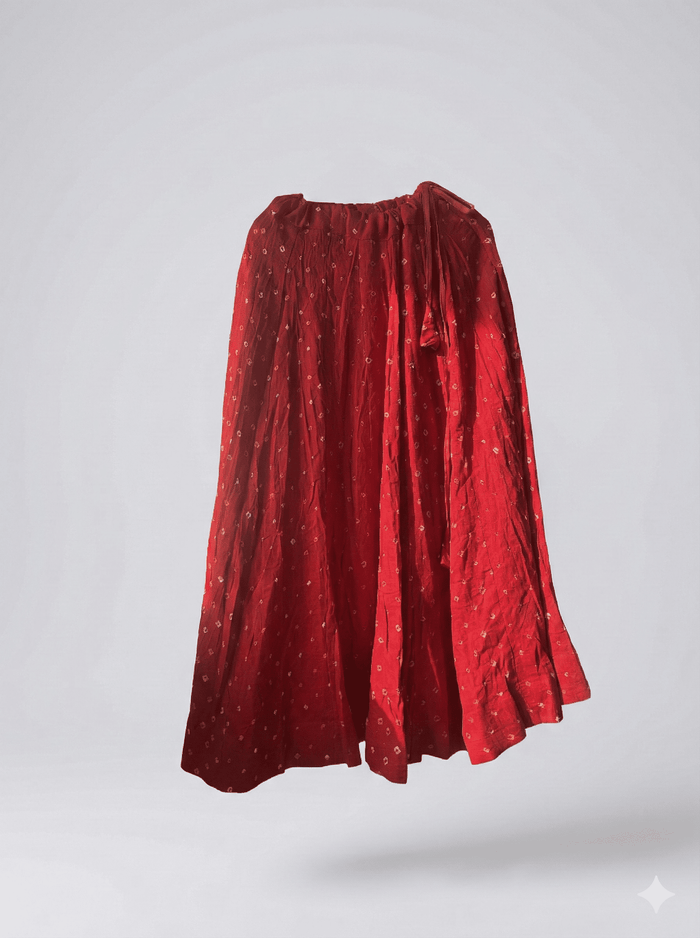 Bandhini Cotton Kali Skirt