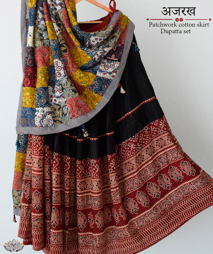 Barmer Applique Lehenga Dupatta Set