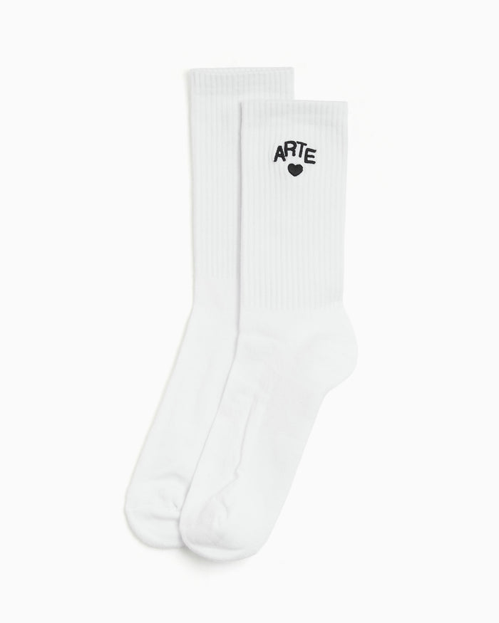 Socks Arte Antwerp Heart Socks - AW26-174M-White