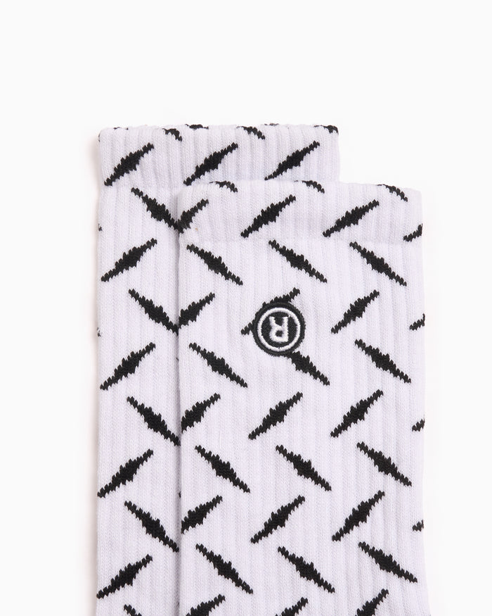 Socks RAVE skateboards Dmnd Unisex Socks Unisex Socks - PN21748-Black/White