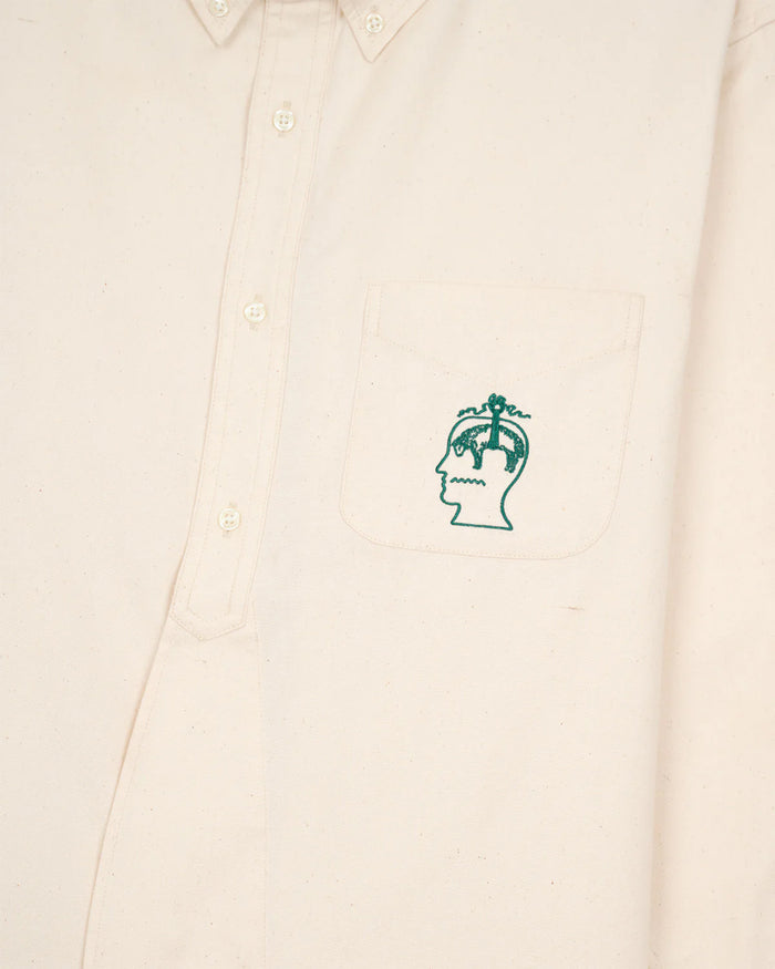 Shirts Brain Dead x Brooks Brothers California Embroidered Men's Shirt - BDP26T24005026WH02