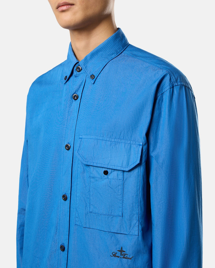 Shirts Stone Island Ripstop Embroidered Relaxed Men's Shirt - L1S151100028-V0022