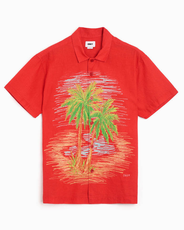 Shirts OBEY Clothing Hyde Graphic Short-Sleeved Relaxed Men's Shirt - 181210468-TRR