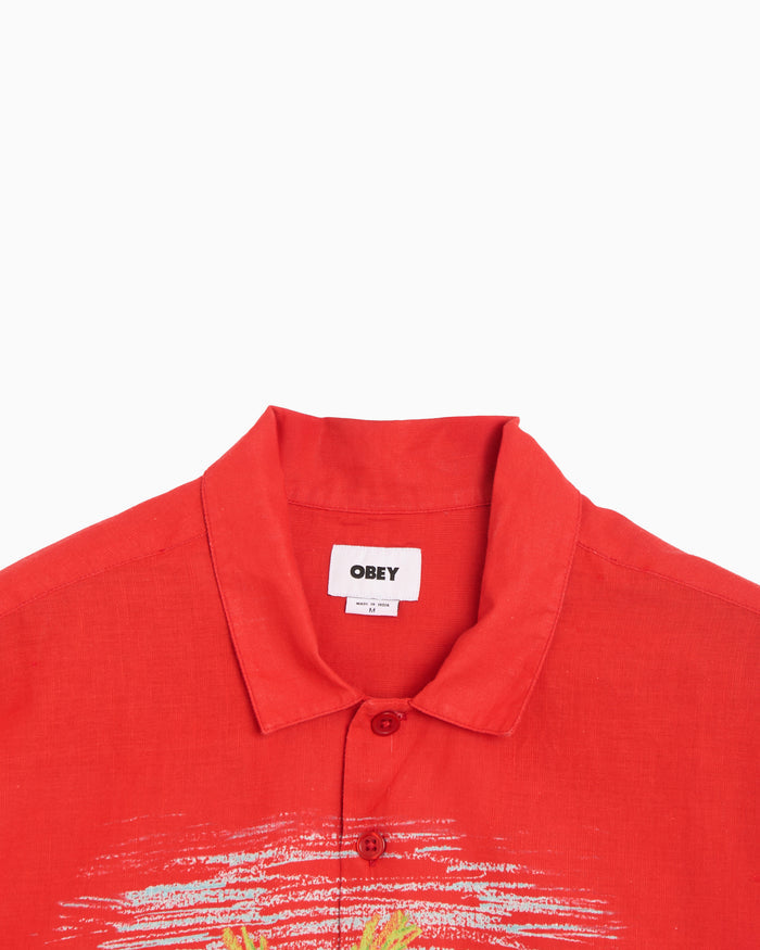 Shirts OBEY Clothing Hyde Graphic Short-Sleeved Relaxed Men's Shirt - 181210468-TRR