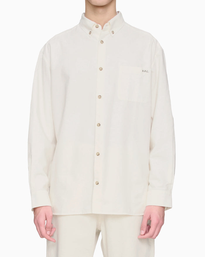 Shirts A.P.C. Mateo Logo Relaxed Men's Shirt - COHOE-H12599-AAC