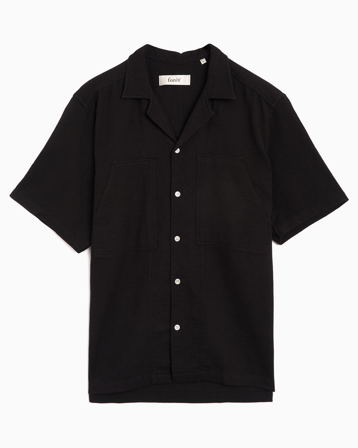 Shirts forét Lagoon Short-Sleeved Men's Shirt - F1032-BLACK