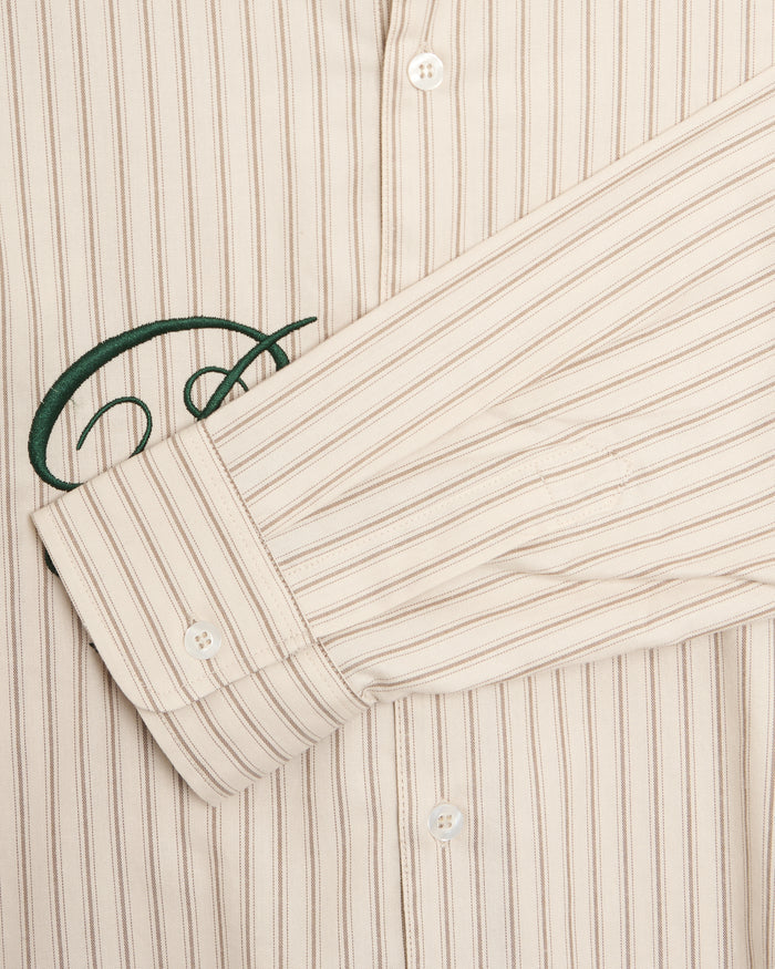 Shirts OBEY Clothing x Paraboot Bochy Embroidered Striped Men's Shirt - 181200440-BIR