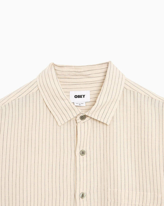 Shirts OBEY Clothing Nelson Striped Relaxed Men's Shirt - 181200426-SIG