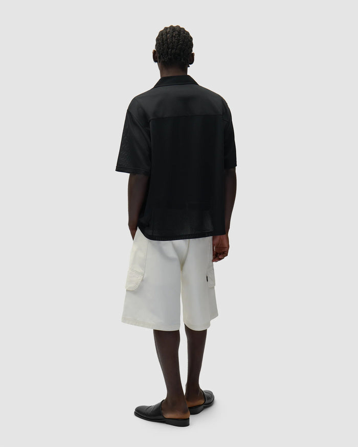 Shirts Arte Antwerp Mesh Short-Sleeved Relaxed Men's Shirt - SS26-004S-Black