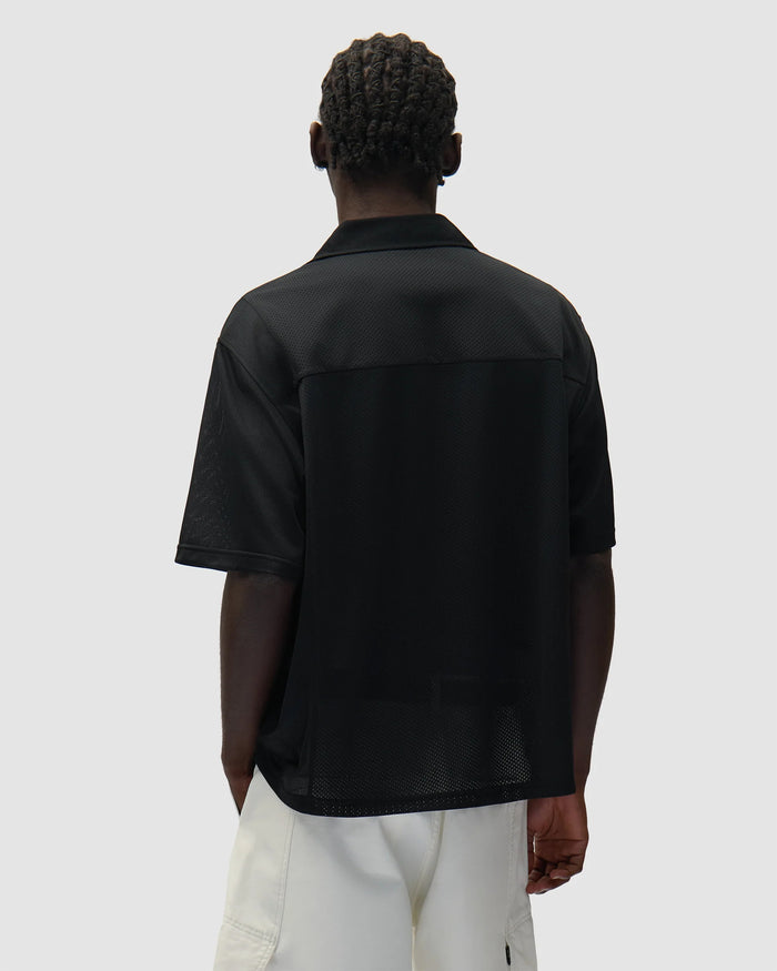 Shirts Arte Antwerp Mesh Short-Sleeved Relaxed Men's Shirt - SS26-004S-Black