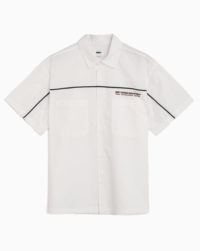 Shirts OBEY Clothing Camber Short-Sleeved Relaxed Men's Shirt - 181210450-WHT