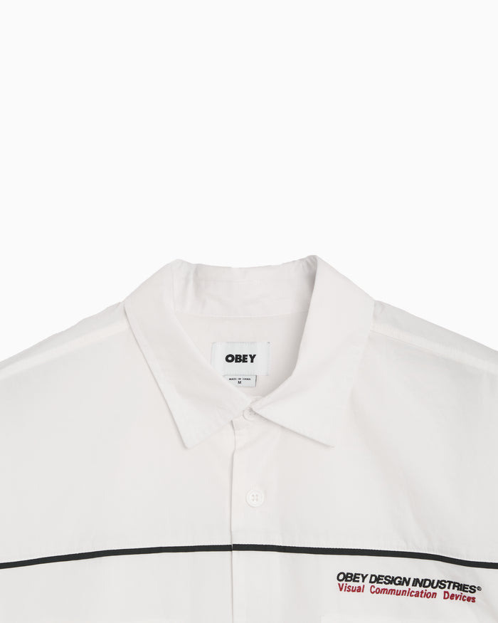 Shirts OBEY Clothing Camber Short-Sleeved Relaxed Men's Shirt - 181210450-WHT