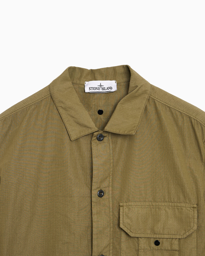 Shirts Stone Island Nylon Micro Ripstop Short-Sleeved Relaxed Men's Shirt - L1S151100026-V005G