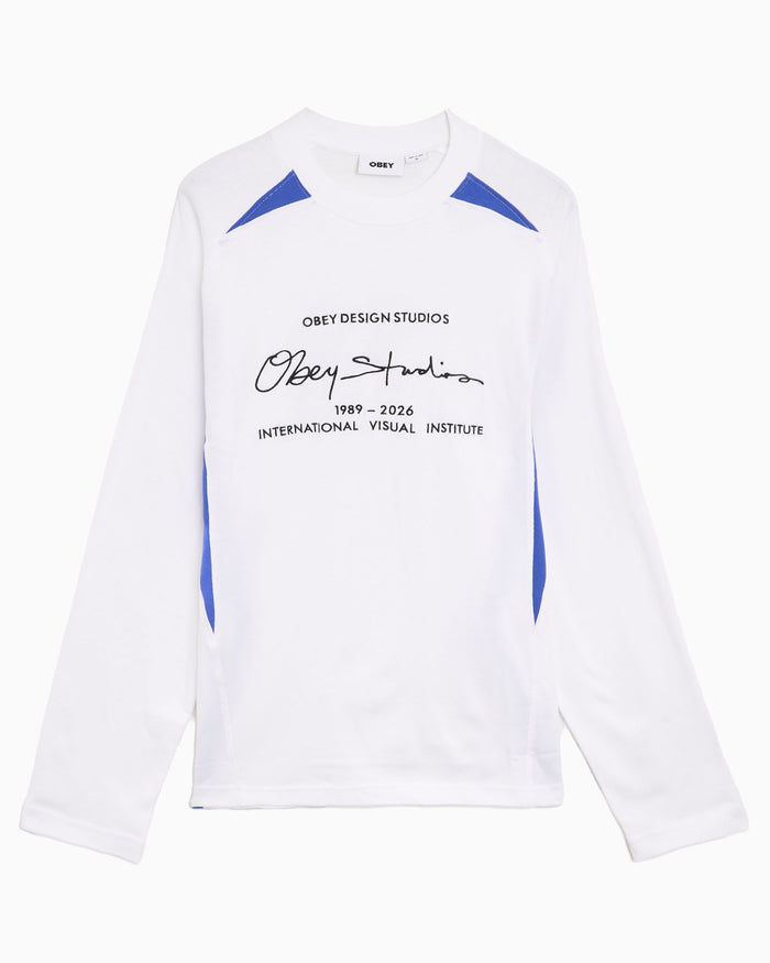 T-Shirts OBEY Clothing League Embroidered Long-Sleeved Men's T-Shirt - 131030145-WTM