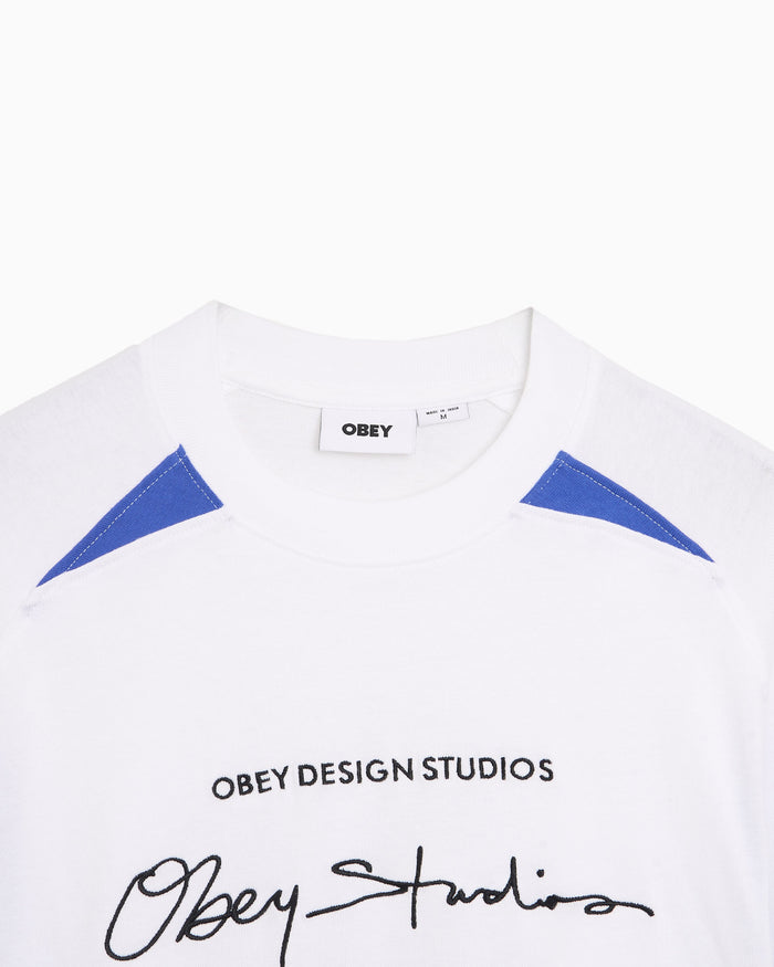 T-Shirts OBEY Clothing League Embroidered Long-Sleeved Men's T-Shirt - 131030145-WTM