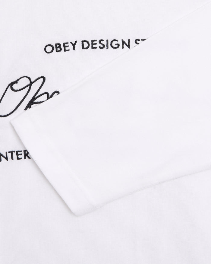 T-Shirts OBEY Clothing League Embroidered Long-Sleeved Men's T-Shirt - 131030145-WTM