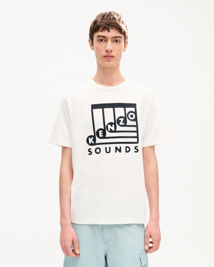 T-Shirts Kenzo Sounds Embroidered Men's T-Shirt - FG65TS2914SG-02