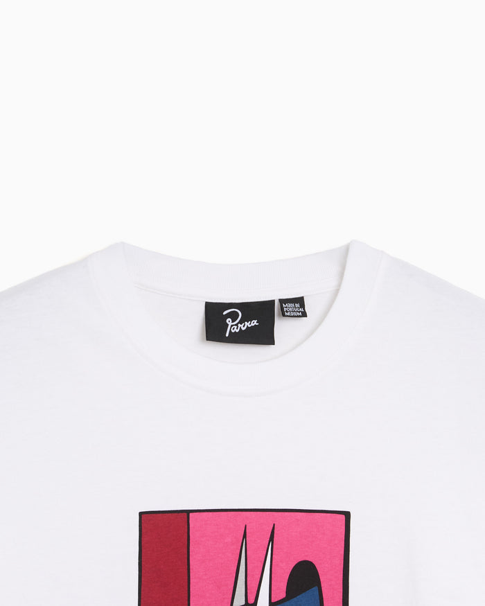 T-Shirts by Parra The Hunted Graphic Boxy Men's T-Shirt - 56100-White