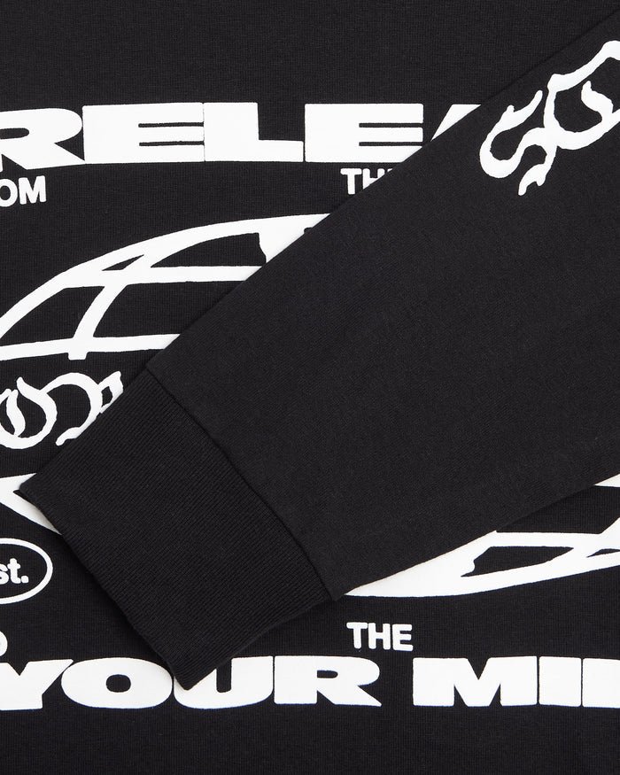 T-Shirts OBEY Clothing Release Your Mind Graphic Long-Sleeved Men's T-Shirt - 163554314-BLK