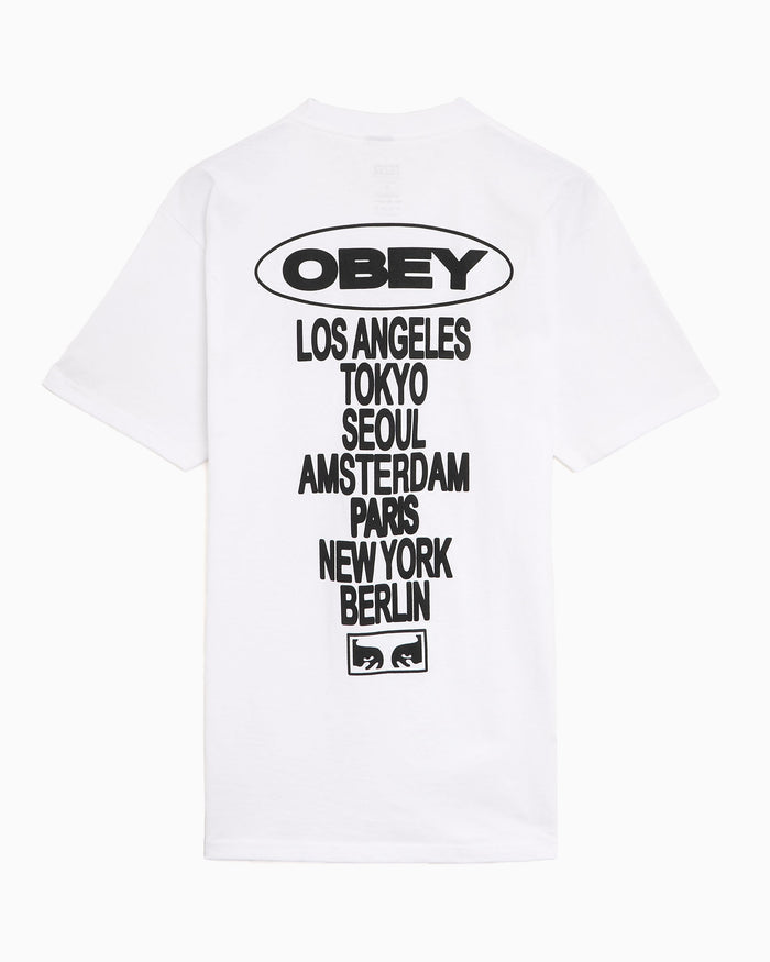 T-Shirts OBEY Clothing Global Impact Graphic Men's T-Shirt - 165264310-WHT