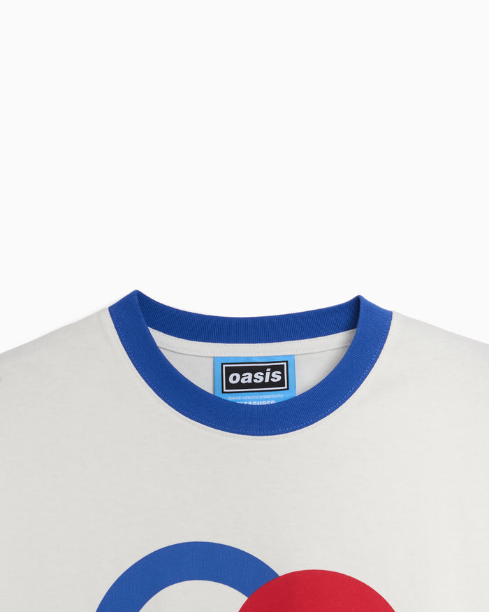 T-Shirts Pleasures x Oasis 1996 Ringer Graphic Men's T-Shirt - P26OA001-WHITE