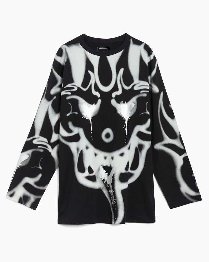 T-Shirts Y-3 Chito Graphic Long-Sleeved Relaxed Women's T-Shirt - KQ8582