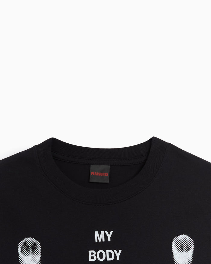 T-Shirts Pleasures Machine Graphic Relaxed Men's T-Shirt - P26SP060-BLACK