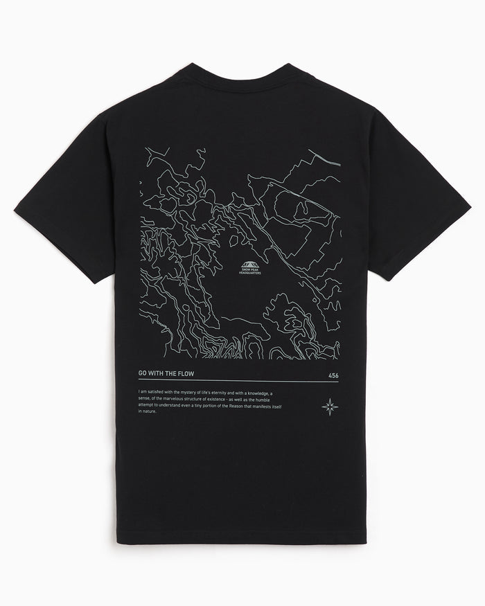 T-Shirts Snow Peak HQ Topographic Map Graphic Relaxed Men's T-Shirt - TS-26SU003