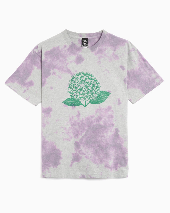 T-Shirts South2 West8 x F.KITAMURA Hydrangea Graphic Relaxed Men's T-Shirt - SX836-Purple