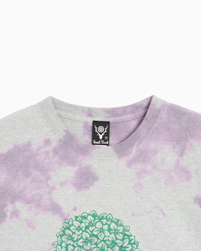 T-Shirts South2 West8 x F.KITAMURA Hydrangea Graphic Relaxed Men's T-Shirt - SX836-Purple