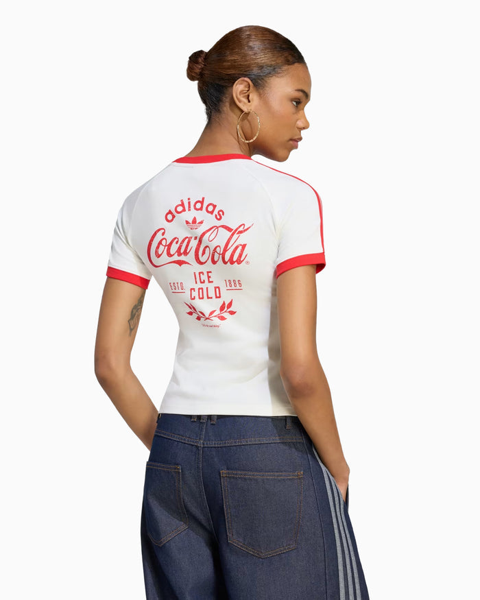 T-Shirts adidas Originals x Coca-Cola 3-Stripes Graphic Slim Women's T-Shirt - KY7559