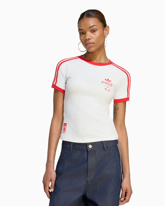 T-Shirts adidas Originals x Coca-Cola 3-Stripes Graphic Slim Women's T-Shirt - KY7559