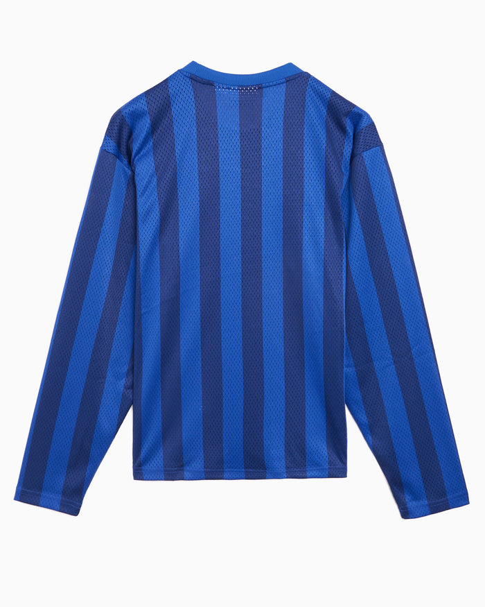 T-Shirts OBEY Clothing Bounds Mesh Striped Long-Sleeved Relaxed Women's T-Shirt - 231030141-BLU