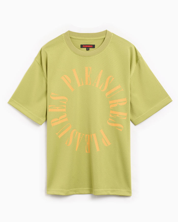 T-Shirts Pleasures Motive Men's Mesh T-Shirt Men's T-Shirt - P24SU006-OLIVE