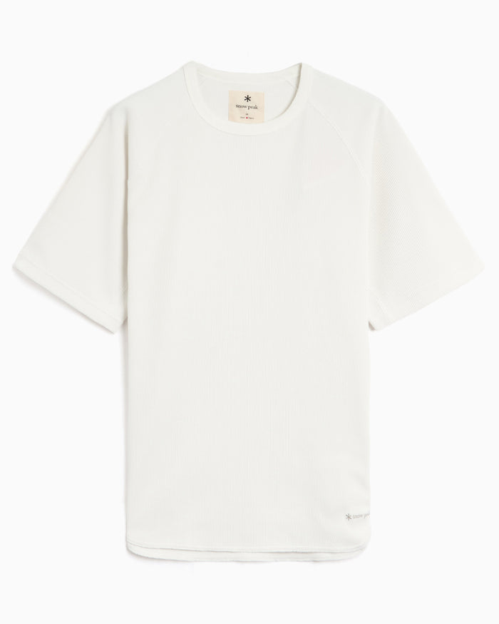 T-Shirts Snow Peak Dry Waffle Water-Repellent Relaxed Men's T-Shirt - CS-26SU012-OFF WHITE