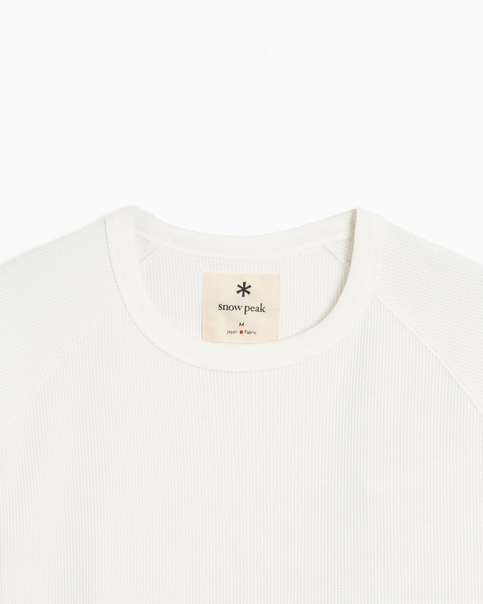 T-Shirts Snow Peak Dry Waffle Water-Repellent Relaxed Men's T-Shirt - CS-26SU012-OFF WHITE
