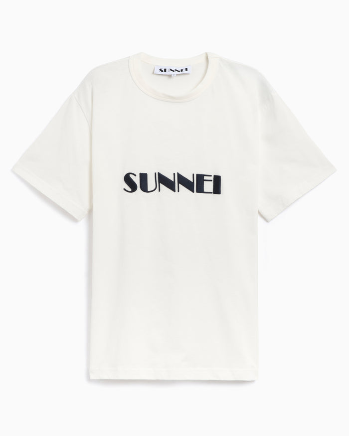 T-Shirts Sunnei Classic Big Logo Embroidered Unisex T-Shirt Unisex T-Shirt - MRTWXJER069-JER012-7478